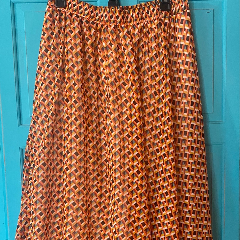Patterned Skirt - Plaid - Chiffon like - dressy - Balletcore - A line - Sheer
